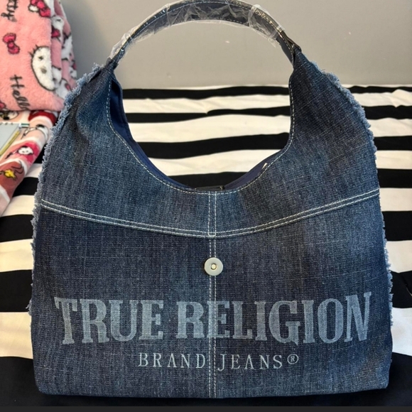 🍁🍂Like New TRUE RELIGION DENIM BAG - Picture 2 of 3